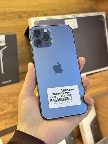 аефон 12: IPhone 12 Pro, 128 ГБ, Pacific Blue, 83 % — 1
