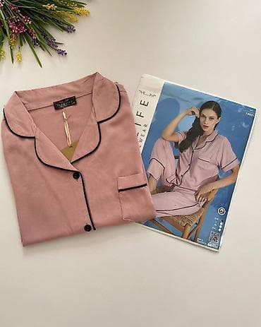 s: Брючный костюм, Прямые, Рубашка, Турция, Хлопок, Лето — 2