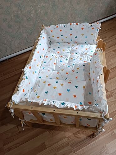детскую кровать 7 в 1: Кровать для детей
(ручная работа )
с матрасом 
размер: 60*110 — 4
