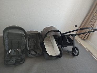 Детский транспорт: Детская коляска 3 в 1 (люлька + прогулочный блок + автолюлька) Срочно — 5