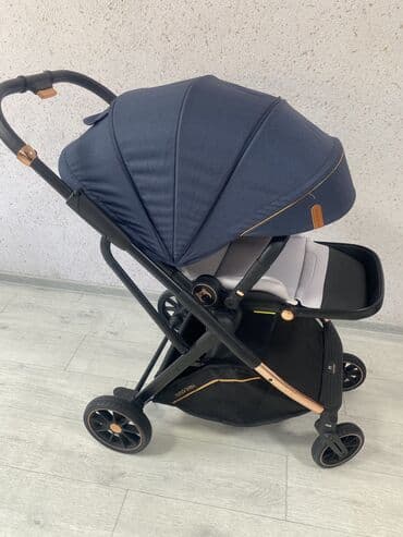 бу коляски для новорожденных: Коляска, цвет - Голубой, Б/у — 2