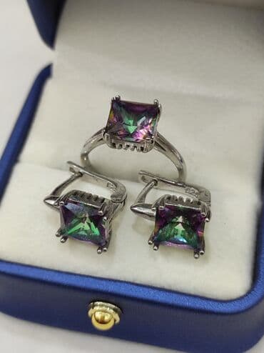 свадебное платье для высокой невесты: Набор украшений, Проба 925, Женские, Новый — 2