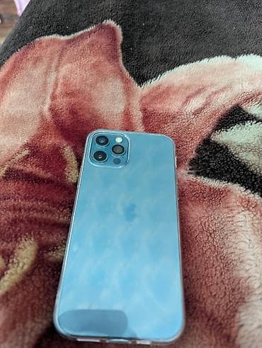 IPhone 12 Pro, Б/у, 128 ГБ, Pacific Blue, Чехол, 100 %