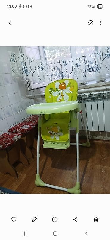 Стульчик для кормления, Б/у, Skillmax, Металл, Другой вид, цвет - Зеленый