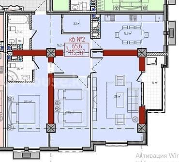 Батирди ижарага алам: 3 бөлмө, 115 м², Элитка, 10 кабат, Даяр ПСО (өзү оңдоп түзөтүп бүтүү үчүн) — 2