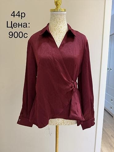 коралловые бусы цена: Повседневное платье, Длинная модель, На запах, L — 5
