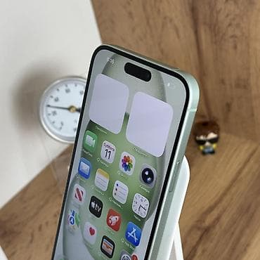 IPhone 15 Plus, Б/у, 128 ГБ, Зеленый, Защитное стекло, Чехол, Кабель, 83 % — 8