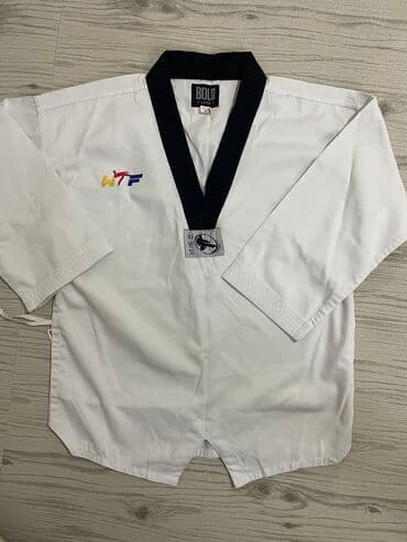 оборудование для нижнего белья: Форма для тхэквондо - Цвет: белый -Размер: 150 см - Логотип — 2