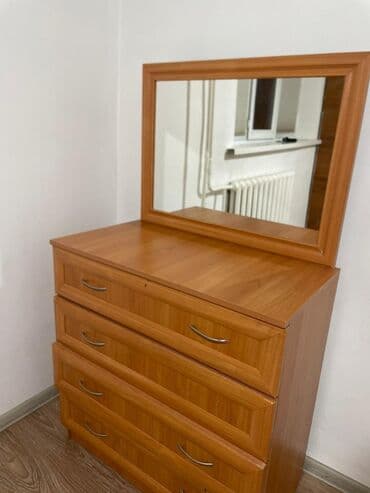 Эмерек: Кийим үчүн комод, Колдонулган, Күзгүсү менен, ЛДСП, түсү - Күрөң, Өзү алып кетүү — 4