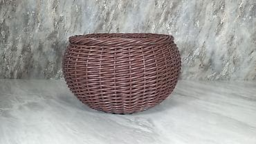 для набора: Плетёные корзины-кашпо для дома и сада - Форма: округлая, широкое — 2