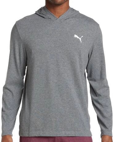 Толстовки: PUMA. Футболка с капюшоном и длинными рукавами.Принесите спортивный — 1
