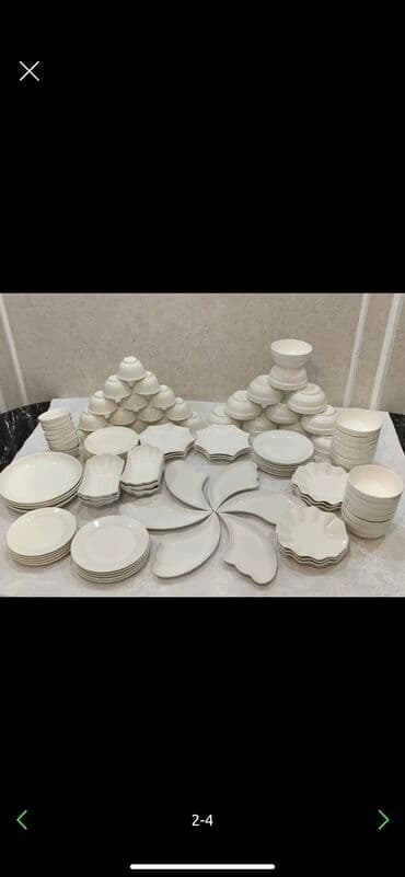 Кесе для супа 24шт. Чайная чашка 24шт. Ромашка 6шт . Лодка 6шт