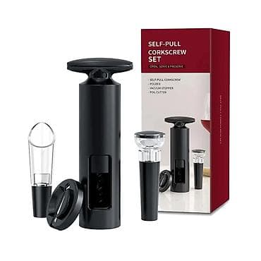 консервный нож: Набор для вина Self‑Pull Corkscrew Set — открой, подай и сохрани — 3