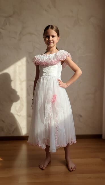 детские бальные платья купить недорого: Детское платье, цвет - Белый — 1