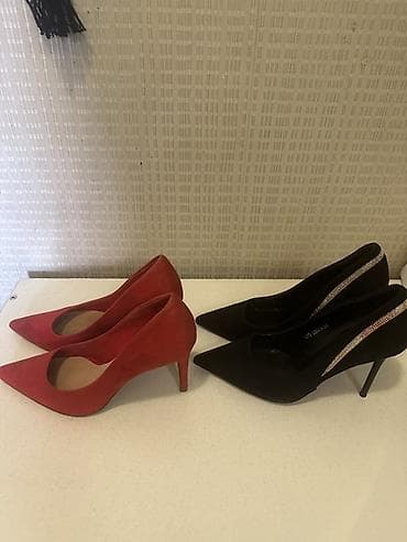 pull and beer: Женские туфли-лодочки, 2 пары. 1) Красные лодочки - Материал — 1