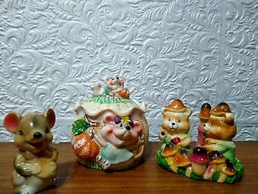 тарелки декоративные: Набор керамических сувениров и кухонных аксессуаров: - Пара — 3