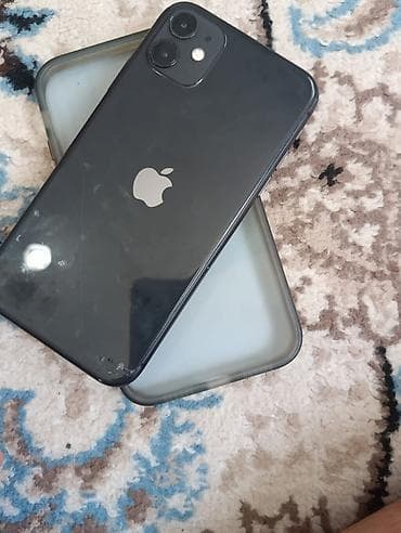 IPhone 11, Б/у, 128 ГБ, Черный, Чехол