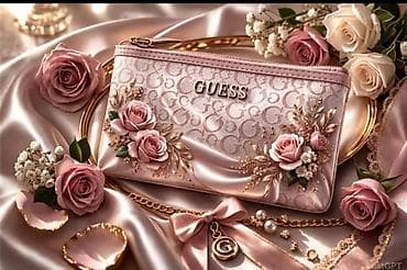 Сумка-кроссбоди Guess (монограмма 4G), цвет пудрово-розовый/бежевый