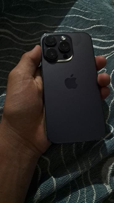 fresh juce: IPhone 14 Pro, Б/у, 128 ГБ, Deep Purple, Чехол, 100 % — 1