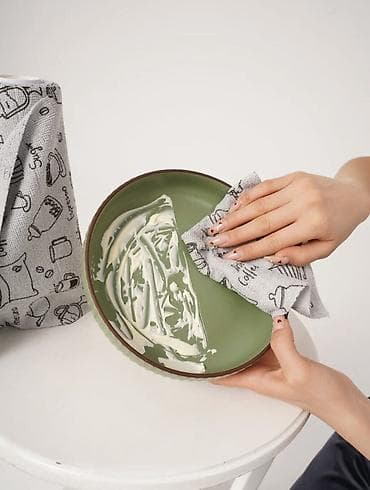 Подушки: Многоразовые тряпки, салфетки-рулон для кухни и дома для уборки В — 4