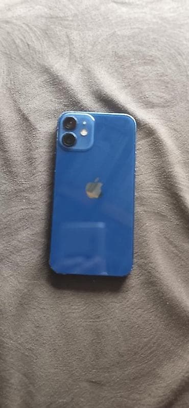 IPhone 12 mini, Б/у, 64 ГБ, Синий, Чехол, 71 %