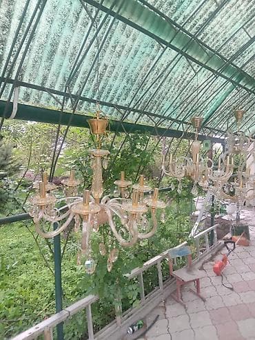 Классические подвесные люстры с хрусталём - Материал: литая арматура