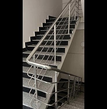 Лестницы и комплектующие на заказ: Изготовление перил Материал: Нержавеющая сталь, Наружные, Бесплатный замер — 2
