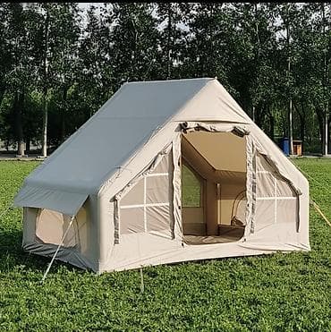 Просторная кемпинговая надувная палатка типа «домик» материал Оксфорд