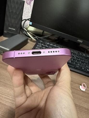 Apple iPhone: IPhone 16, Б/у, 128 ГБ, Розовый, Кабель, 100 % — 5