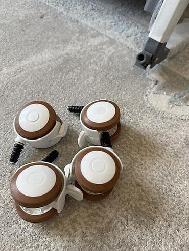 Матрасы: Детская прикроватная колыбель-манеж, серо-белая. Состояние отличное — 4