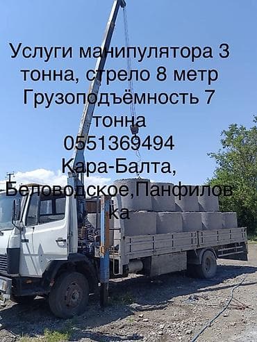 Автоуслуги: Стрела 8 м, 7 т, Борт 3000 кг — 1