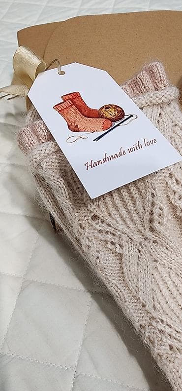 Үй тапичкелери: Ажурные вязаные носки ручной работы - Материал: мягкая пряжа — 3