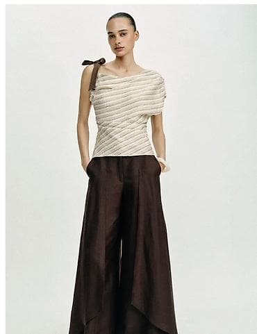 Жеке буюмдар: Топ на одно плечо с драпировкой и бантом от бренда Zara новая — 1