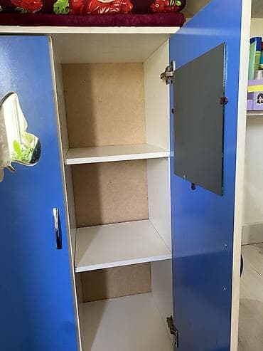 ever after high: Детский шкаф, Б/у, Для одежды, Для девочки, Для мальчика, ДСП, цвет - Голубой, Самовывоз — 3