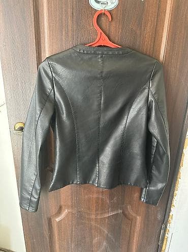 Кожаная куртка, Классическая модель, Натуральная кожа, Укороченная модель, S