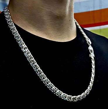 цена 925 пробы серебра: Серебряный комплект "Питон" Цепь (35 гр)+ Браслет (25 гр) — 5