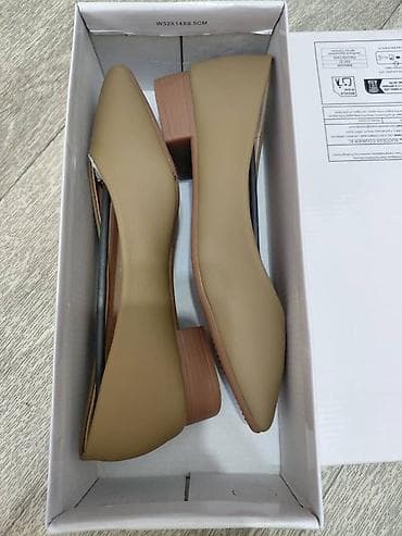 Сабо: Балетки/лоферы женские, бежево‑карамельного цвета. - Форма носка — 3