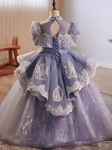 Жаш кыздардын көйнөктөрү: Балдар көйнөгү, түсү - Кызгылт көк, Жаңы — 3