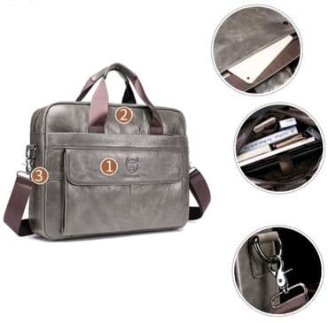 чехол для документов: Портфель, Новый, Материал: Экокожа, Мужские — 3