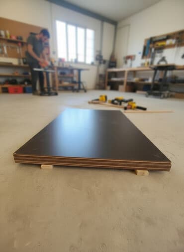 ХДФ: Фанера, Ламинированная, Для строительства, Береза, Для опалубки — 1