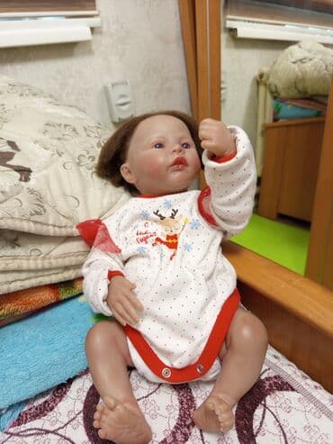 Игрушки: Реалистичная кукла-реборн - Материал: мягкий винил/силикон (голова — 5