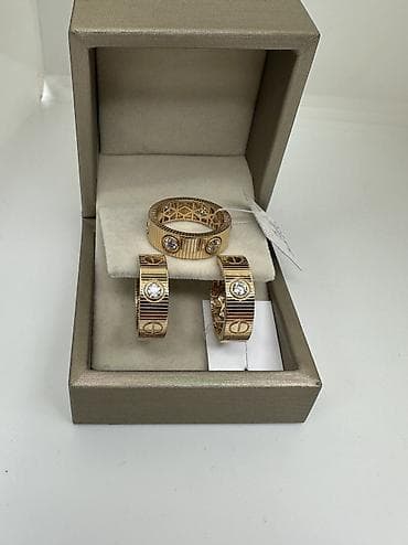 air nike: Набор украшений, Проба 585, Новый, Цвет металла: Желтый — 5