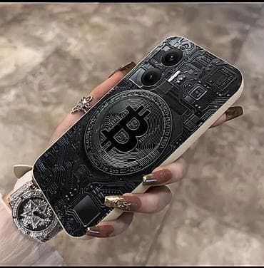e96a hoco: Чехол для смартфона POCO F7 с 3D‑дизайном «Bitcoin / плата» на - — 2