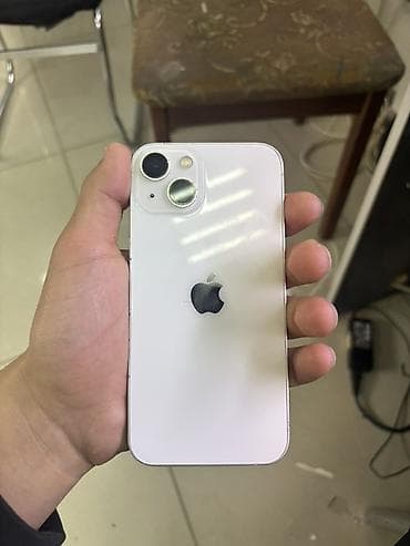 iphone qw: IPhone 13, Б/у, 128 ГБ, Старлайт, Защитное стекло, Чехол, 88 % — 3