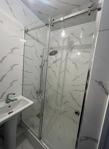 Душевая кабина с раздвижными стеклянными дверями - Габариты ниши