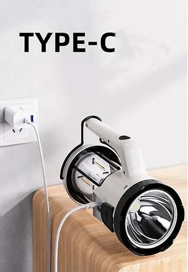 фонарик головной: Перезаряжаемый фонарик-лампа в стиле «ретро» - 2-в-1: мощный ручной — 5