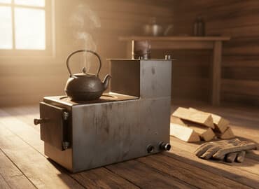 тачки садовые: Металлическая печь-сапок с варочной поверхностью и водяным контуром - — 2