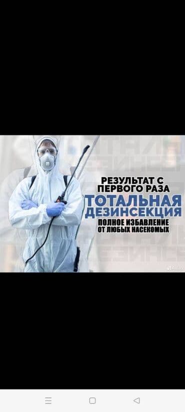 Дезинфекциялоо, дезинсекциялоо, | Канталалар, Бүргөлөр, Таракандар, | Транспорт, Офистер, Батирлер