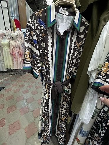 Личные вещи: Повседневное платье, Китай, Лето, Длинная модель, Хлопок, Платье-рубашка, Все размеры — 6