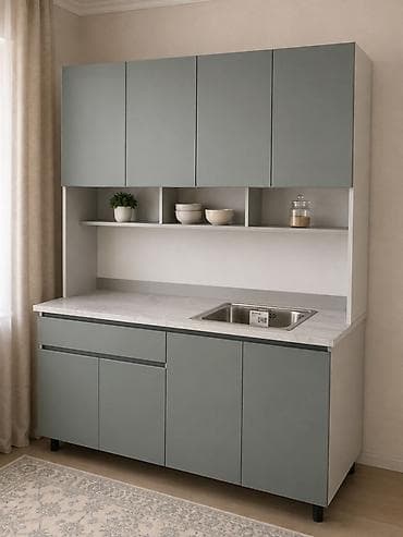 silver kitchen: Кухонный гарнитур, Новый, В рассрочку, ДСП, Платная доставка — 4